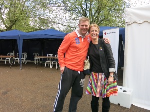 Matthew Hoggard and the CEO of Step Up To Serve.